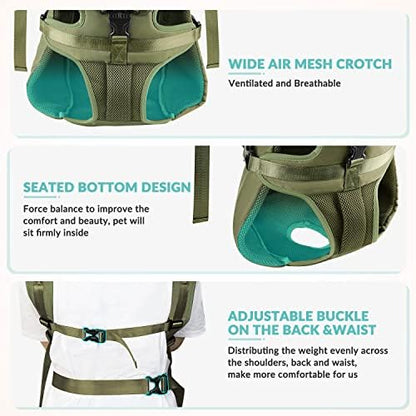 Lukovee Dog Backpack Carrier, Adjustable Front Carrier - Image 5