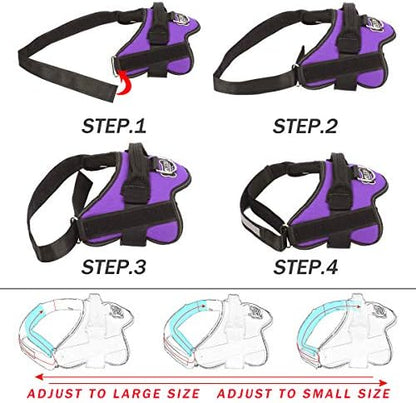 Bolux Dog Harness, No-Pull Reflective Dog Vest, Breathable Adjustable Pet - Image 3