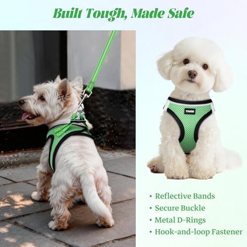 No Pull Dog Puppy Harness and Leash Set Reflective Mesh Vest Small - Image 5