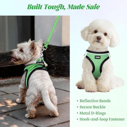 No Pull Dog Puppy Harness and Leash Set Reflective Mesh Vest Large - Image 5