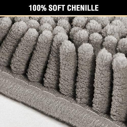 H.VERSAILTEX Microfiber Bath Rugs Chenille Floor Mat Ultra Soft Washable - Image 3