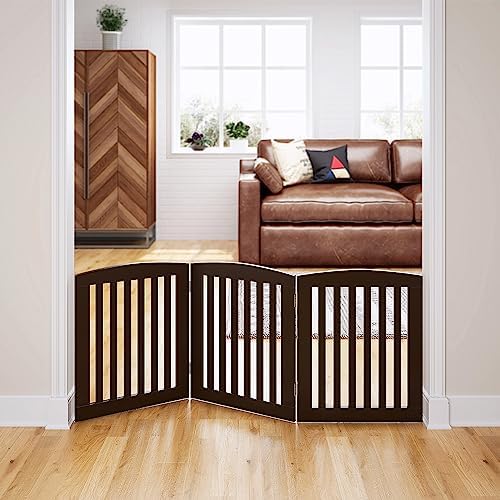 PAWLAND Wooden Freestanding Foldable Pet Gate - Image 2