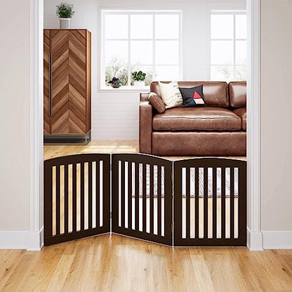 PAWLAND Wooden Freestanding Foldable Pet Gate - Image 2