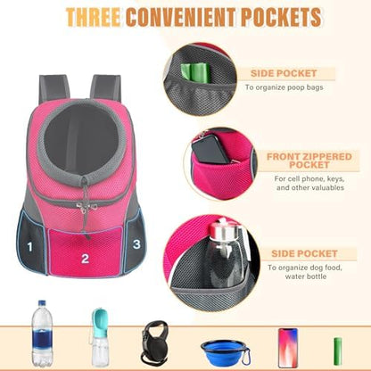 YUDODO Dog Front Carrier Backpack, Adjustable Breathable Dog Backpack - Image 4