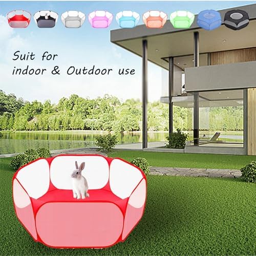 Small Animals Playpen, Portable Pop-up Open Interactive Pet Tent, Indoor - Image 6