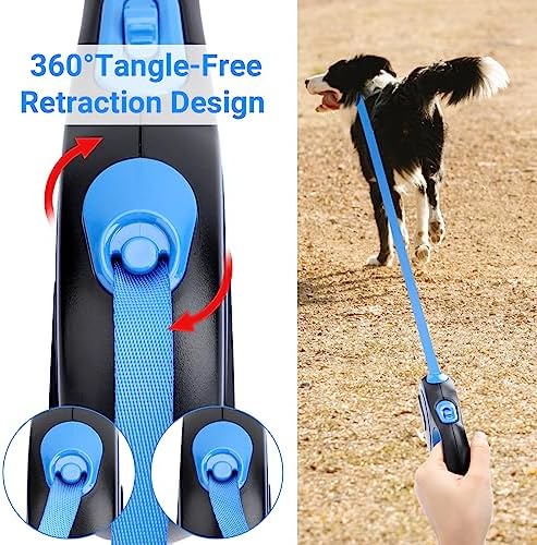 Segarty Dog Leash Retractable, 16ft Heavy Duty Walking Dog Leash - Image 4