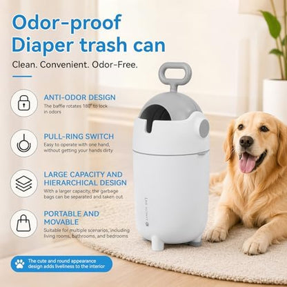 Cat Litter Trash Can, 12L Indoor Litter Disposal Bin - Image 2