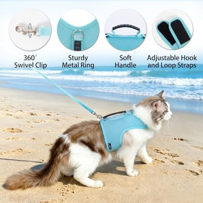 Cat Harness and Leash Set for Walking Escape Proof, Extra Large - Image 5