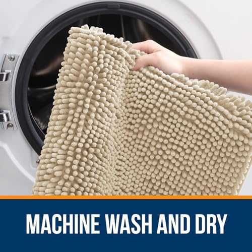 OLANLY Large Bathroom Rugs 44x32, Extra Soft Absorbent Chenille Bath Rugs - Image 5