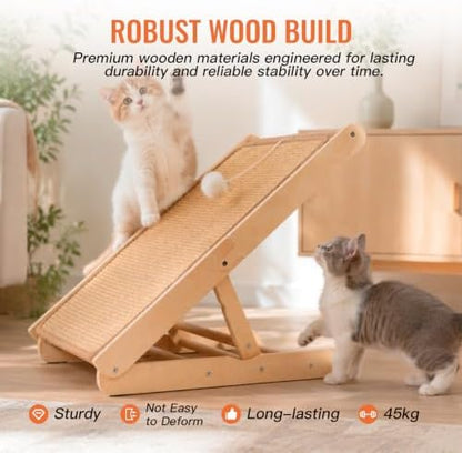 CHEERHOME PETS Sisal Cat Scratcher Ramp Adjustable L Shape Scratching Post - Image 5