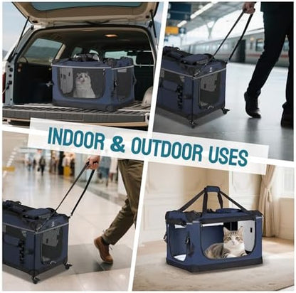 PEGIC 24-inch Rolling Extra Large Cat Carrier - Image 7