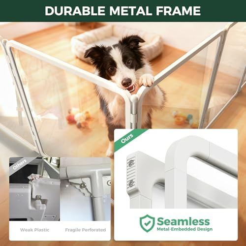 FXW AuraSpace Pro Acrylic & Wire Mesh Indoor Dog Playpen, 6 Panels - Image 3