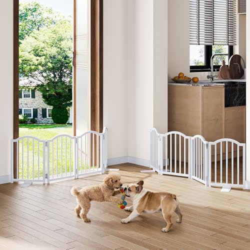 Snughome 2 Pack Short Dog Gate Indoor, Expand Up to 48’’Wide Foldable Pet Gate - Image 3