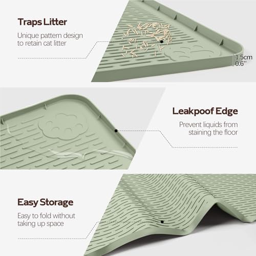Silicone Cat Litter Mat for Litter Box 50”x35” Large Cat Mat - Image 3