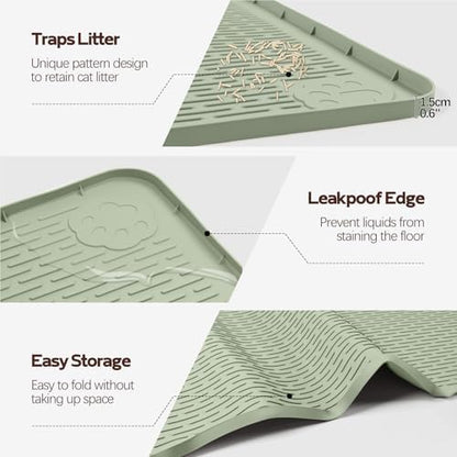 Silicone Cat Litter Mat for Litter Box 50”x35” Large Cat Mat - Image 3