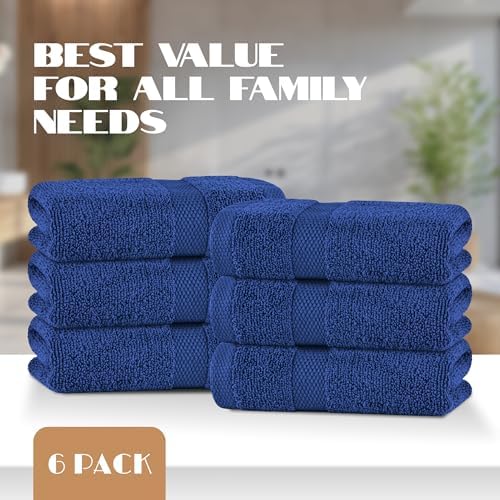 Wealuxe Navy Blue Hand Towels 16x27 - Image 4