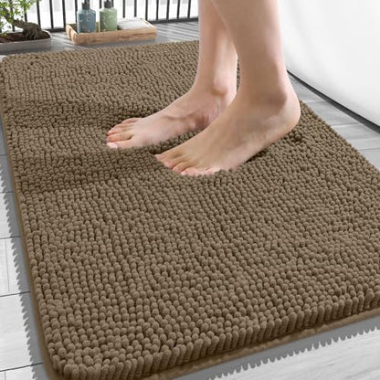 OLANLY Bathroom Rugs 34x21, Extra Soft Absorbent Chenille Bath Rugs by OLANLY