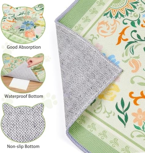 2 Pack Washable Cat Litter Mat 48"x36" Waterproof Trapping Pad - Image 4