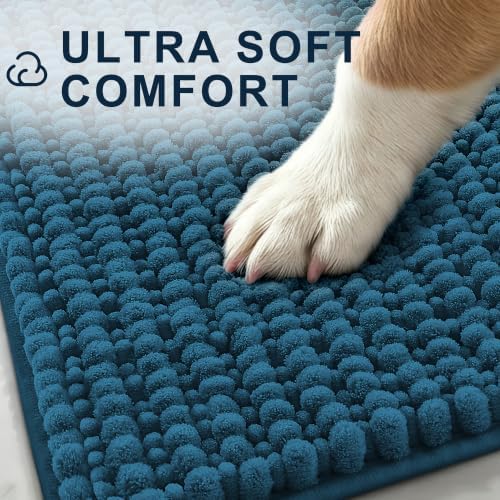 Smiry Dog Door Mat for Muddy Paws 48x30, Ultra Absorbent Chenille Doormat - Image 3