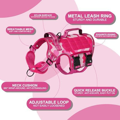 Dog Harness for Large Dogs, No Pull Tactical Vest - Image 5