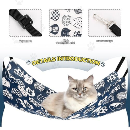 Admaison Cat Hammock for Cage Hanging Reversible 2Pack, Pet Hammock Bed - Image 3