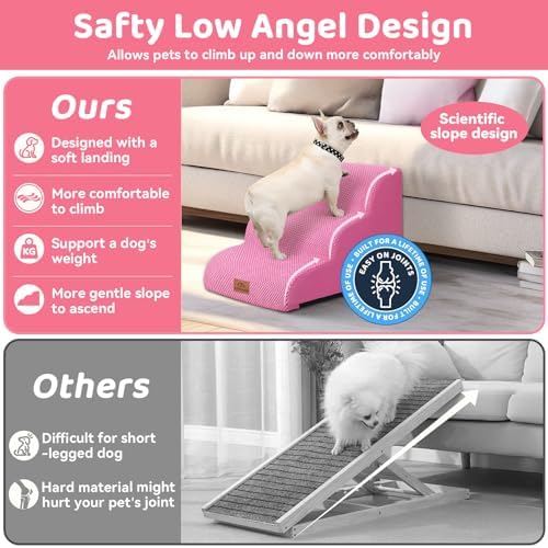 Zerbuger Dog Ramp and Stairs for Bed, Nonslip Cover - Image 6