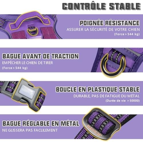 AUROTH Dog Harness for Small Medium Dogs, Tactical No Pull Dog Vest - Image 3