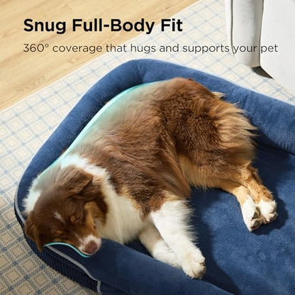 Bedsure 360°Oval Bolster Orthopedic Dog Bed Medium Size Dog - Image 3