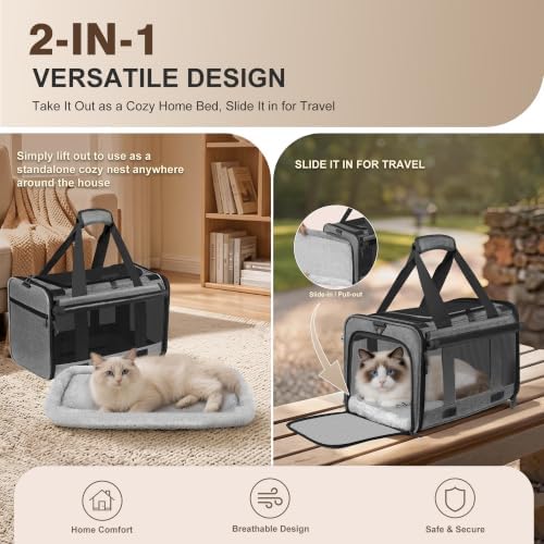 Soft Sided Cat Carrier for Anxious Pets - Image 3
