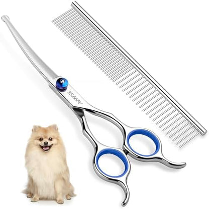 Professional Dog Grooming Kit 6.8 Inches, Curved Dog Grooming Scissors by Unknown