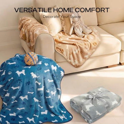 Luciphia 3 Pack Cute Dog Blankets Soft Fleece - Image 5