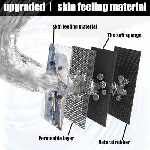 Bath Mat Rug, Gilt Marble Non Slip Quick Dry Super Absorbent Thin Bathroom Rugs - Image 2
