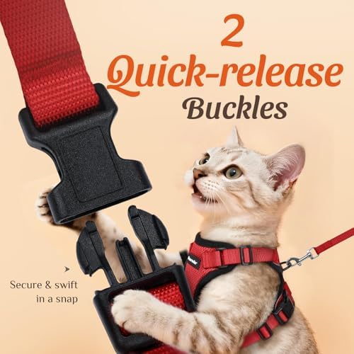 Dooradar Cat Harness and Leash Set, Adjustable and Escape Proof - Image 4