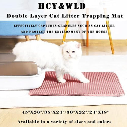Cat Litter Mat, Honeycomb Double Layer Litter Trapping Mat - Image 2
