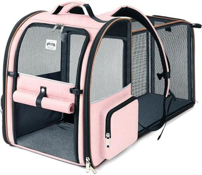 Large Cat Backpack Carrier Expandable Foldable Pet Carrier Backpack by LEKEBOBOR