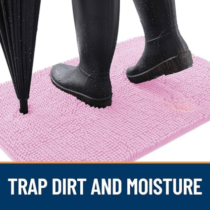 OLANLY Dog Door Mat for Muddy Paws 47x20, Super Absorbent Chenille Mud Mat - Image 2