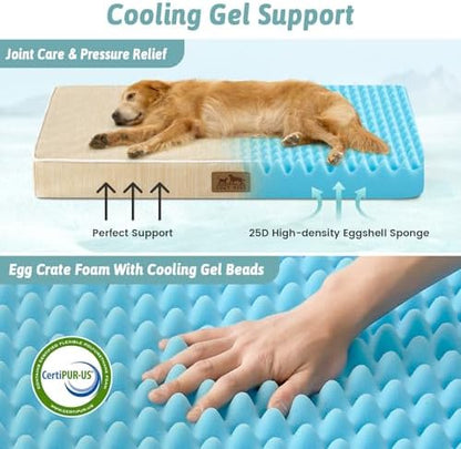 COZY KISS Cooling Orthopedic Dog Bed, Waterproof Lining - Image 3