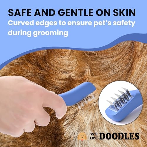 Dematting Comb for Dogs, Undercoat Rake Grooming Tool, Mat Remover, 5 Blade - Image 4
