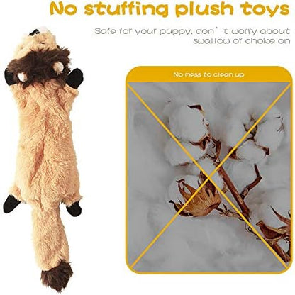 Dog Squeaky Chew Toys No Stuffing Soft Plush - Image 5