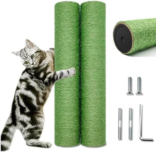 2PCS Cactus Cat Tree Replacement Posts, 15.7in M8 Sisal Scratching Pole by SIYIPURR