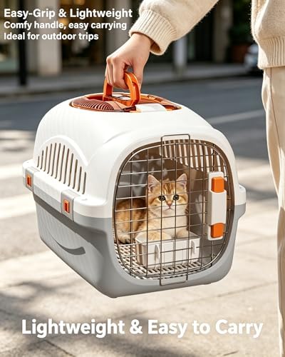 Cat Carrier Airline Approved, Portable Pet Travel Crate - Image 6