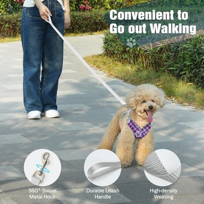 Pawaboo Small Dog Harness and Leash Set, Puppy Harness X-Frame Adjustable - Image 6