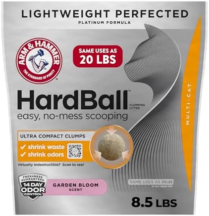 ARM & HAMMER HardBall Clumping Cat Litter, Garden Bloom, 8.5 Lbs by ARMHAMMER