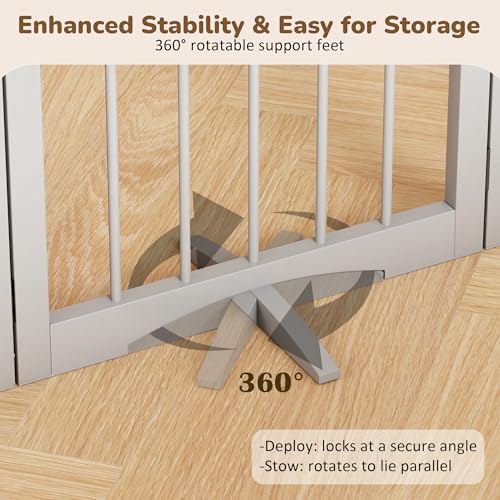 Free Standing Dog Gate Indoor, Foldable Dog Gate - Image 3