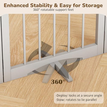 Free Standing Dog Gate Indoor, Foldable Dog Gate - Image 3