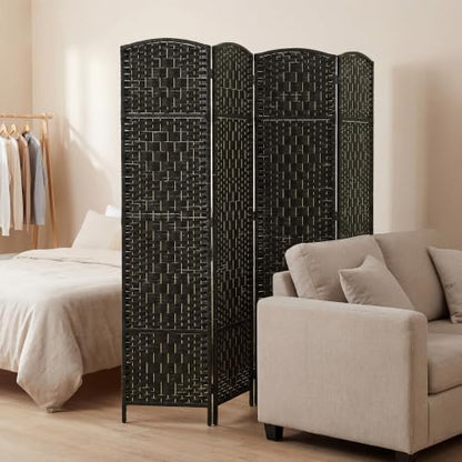 HOMCOM Room Divider 4-Panel, 6FT-Tall Folding Privacy Screen - Image 6
