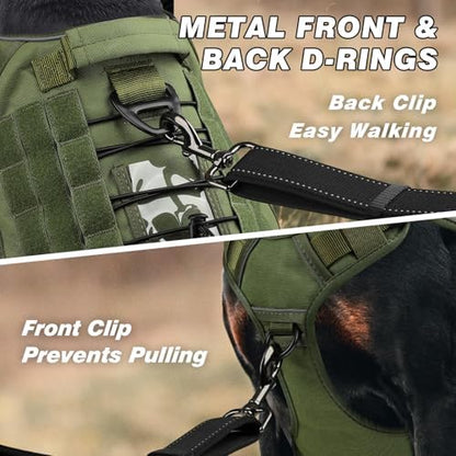 WINGOIN Green Tactical Dog Harness - Image 3