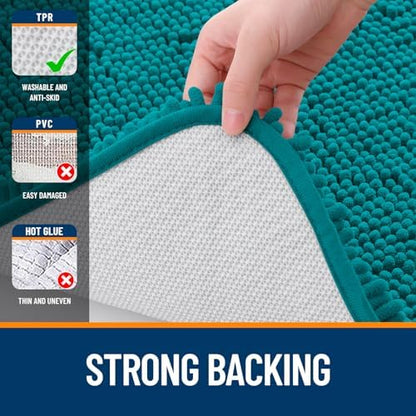 OLANLY Bathroom Runner Rugs 59x24, Extra Soft Absorbent Chenille Bath Rugs - Image 6