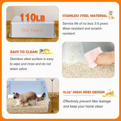 Vivifying Stainless Steel Litter Box - Image 4
