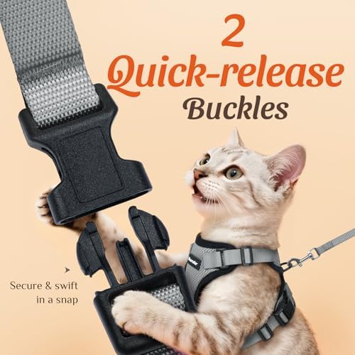 Dooradar Cat Harness and Leash Set, Adjustable and Escape Proof - Image 4